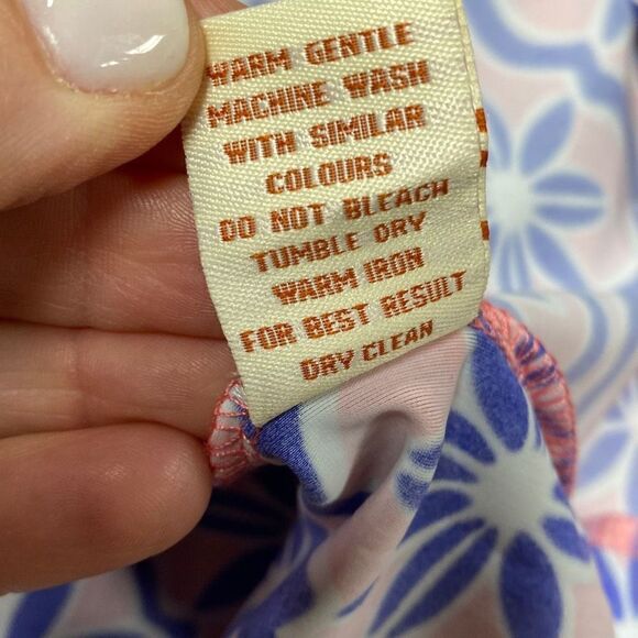 Aryeh Peach & Purple U Beck Long Sleeve Dress Size Small NEW - Picture 7 of 7